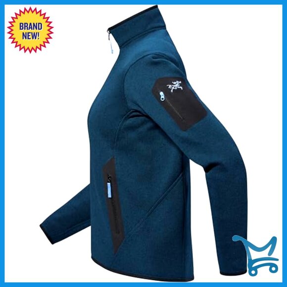 Recycled Fleece Cardigan, Hooded Zipper, Long Sleeve, Durable Midlayer - Picture 7 of 7